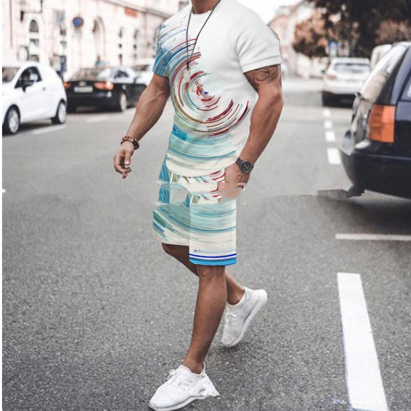 Levi Rhei Geometric Summer Tee & Shorts Set