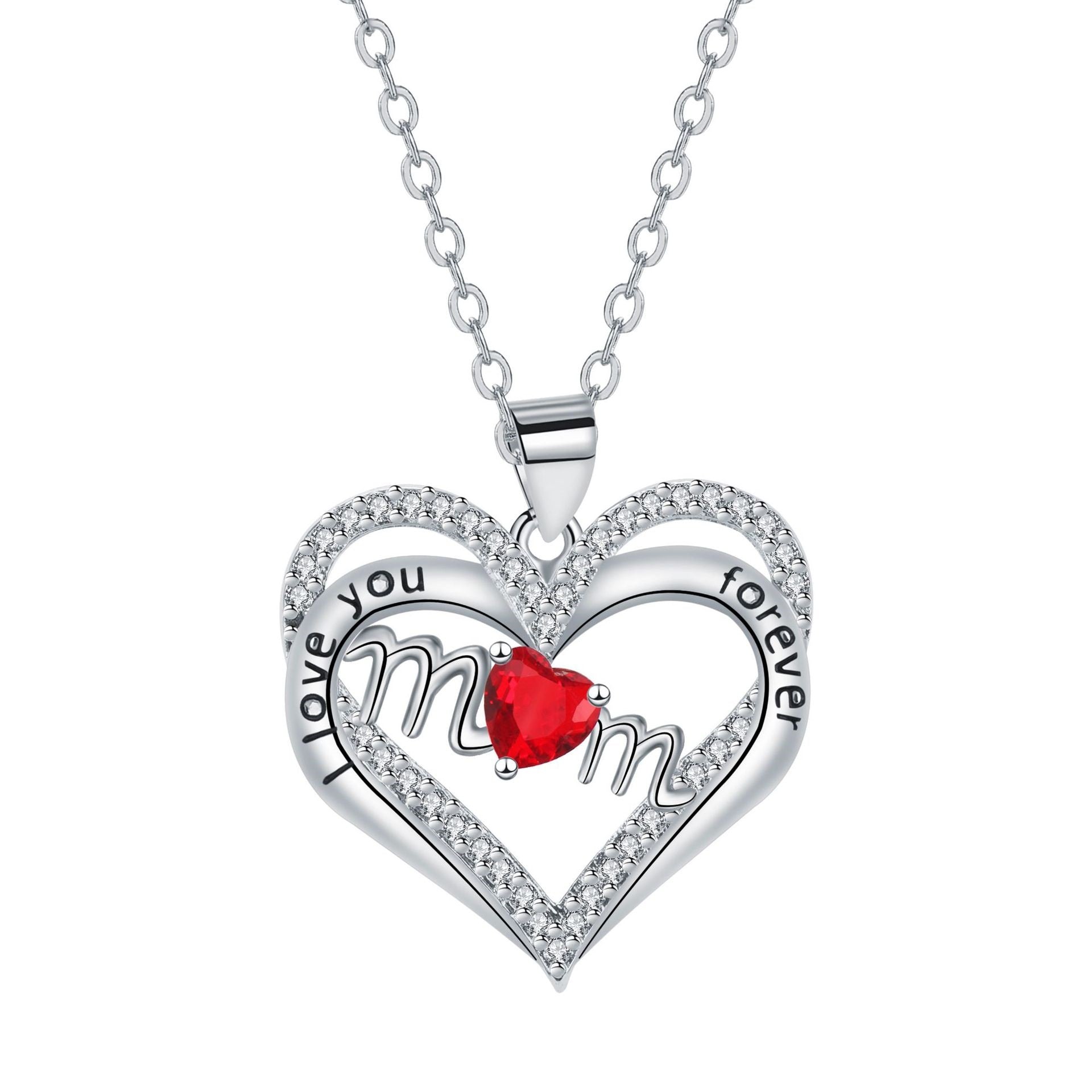 Levi Rhei Mom Heart Double Pendant Necklace