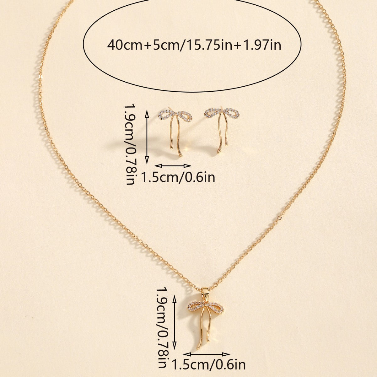 Levi Rhei Bow Charm Jewelry Set