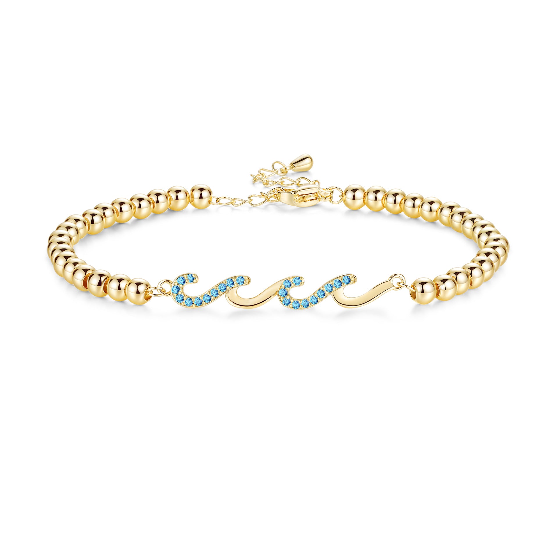 Levi Rhei Wave Zircon Bracelet