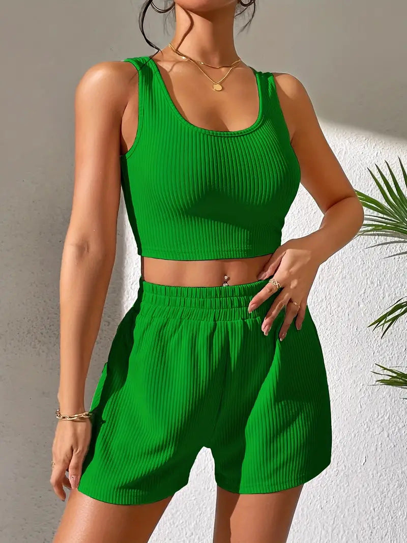 Levi Rhei Minimal Fit Crop & Shorts Set