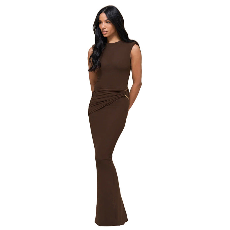 Levi Rhei Sculpted Sleeveless Evening Maxi Dress