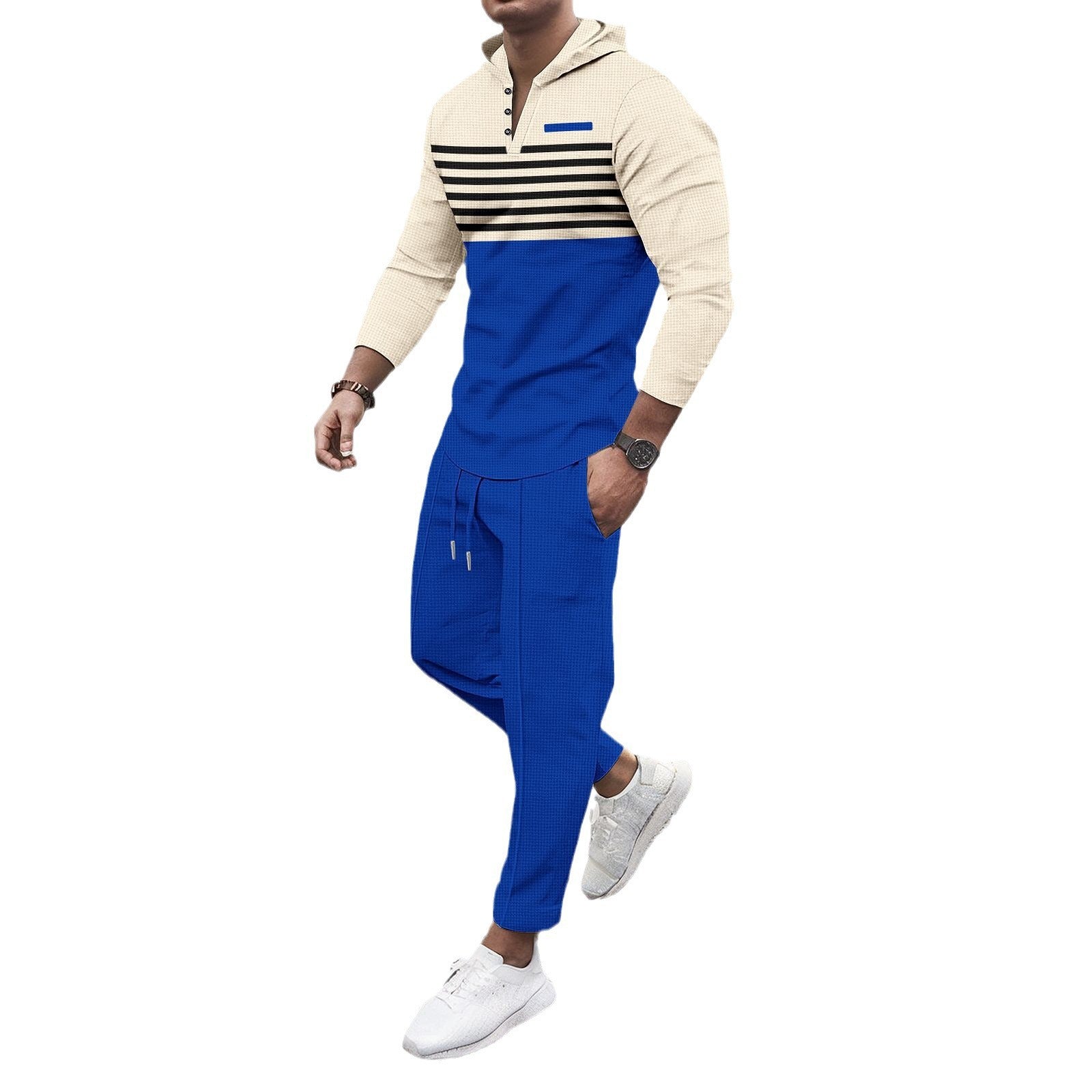Levi Rhei Contrast Stripe Hoodie & Jogger Set