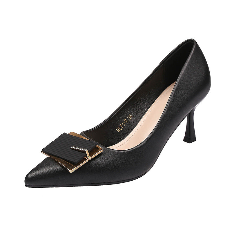 Levi Rhei Classic Buckle Pointed Heels
