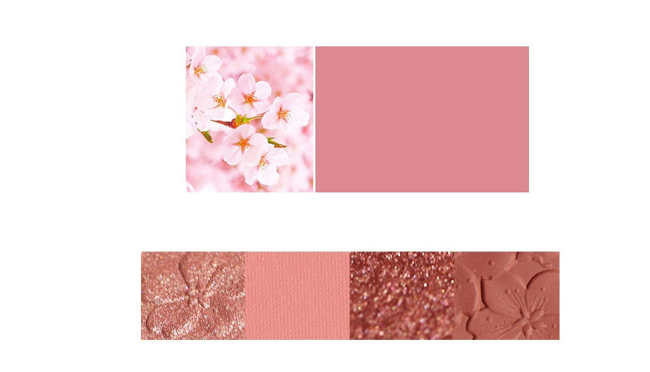 Levi Rhei 4-Color Glow Eyeshadow Palette (Matte & Glitter Mix)