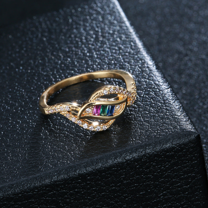 Levi Rhei Twisted Zircon Ring