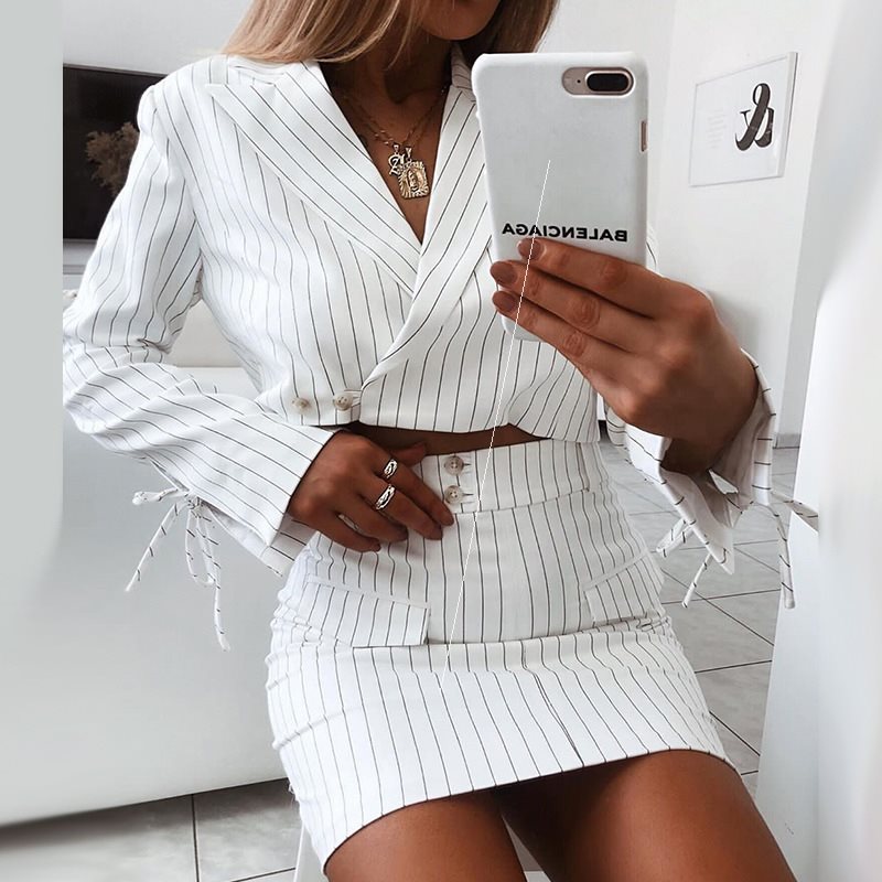 Levi Rhei Striped Power Suit Set