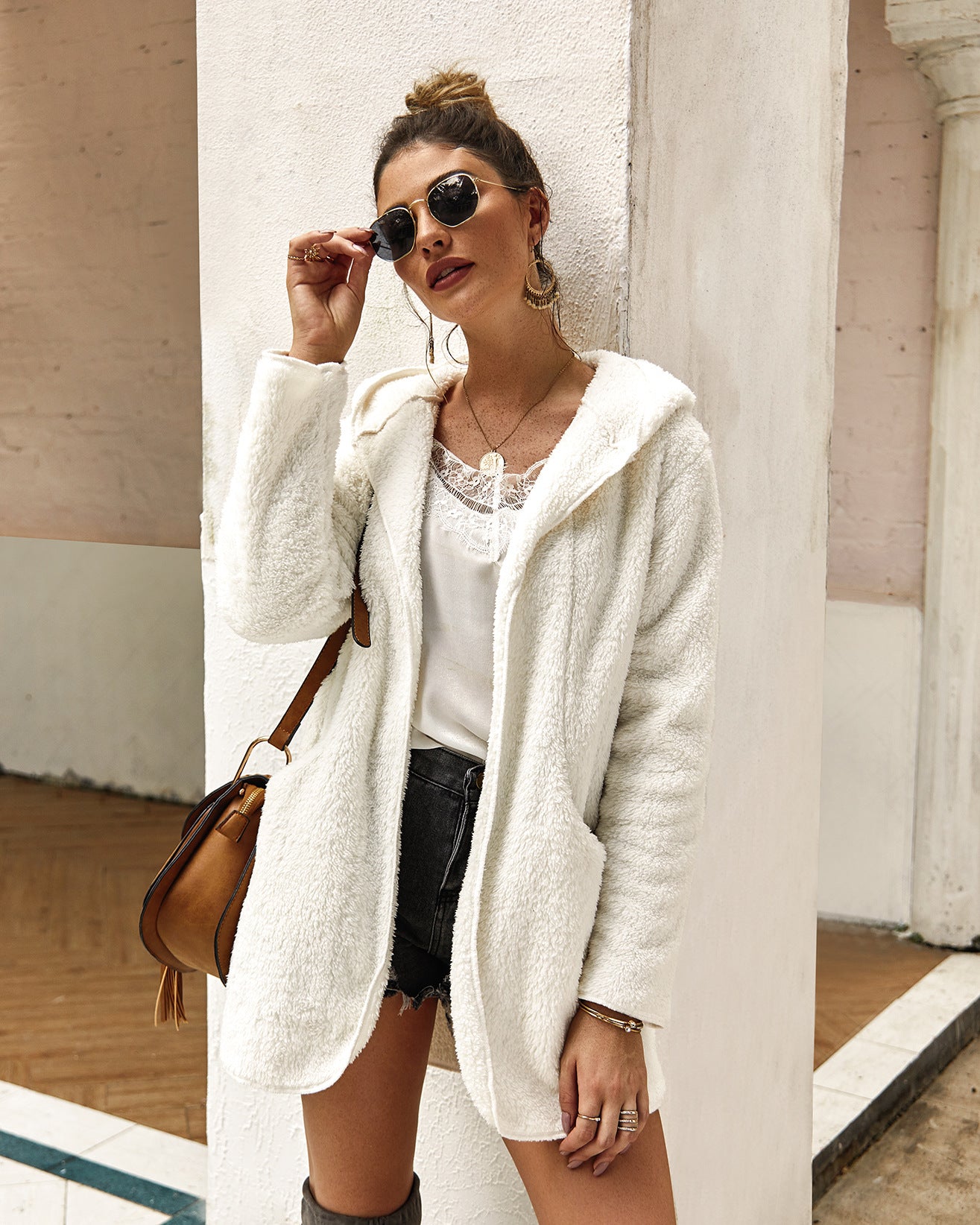 Levi Rhei Luxury Plush Hooded Coat