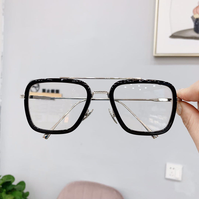 Levi Rhei Retro Clear Frame Square Sunglasses