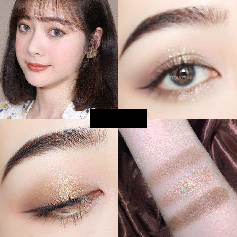 Levi Rhei 4-Color Glow Eyeshadow Palette (Matte & Glitter Mix)