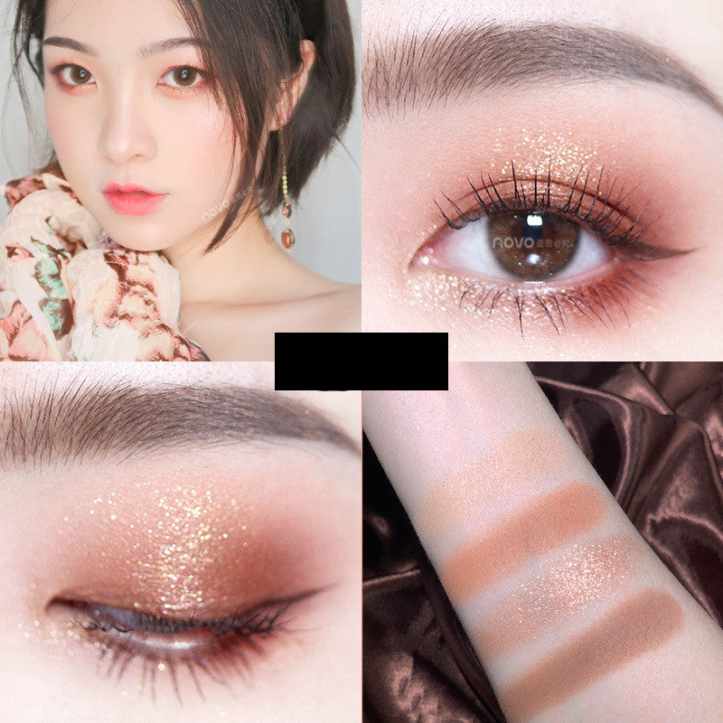 Levi Rhei 4-Color Glow Eyeshadow Palette (Matte & Glitter Mix)
