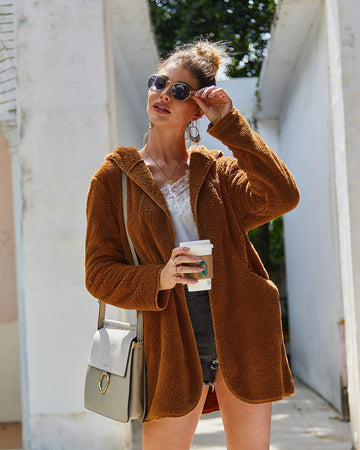 Levi Rhei Luxury Plush Hooded Coat