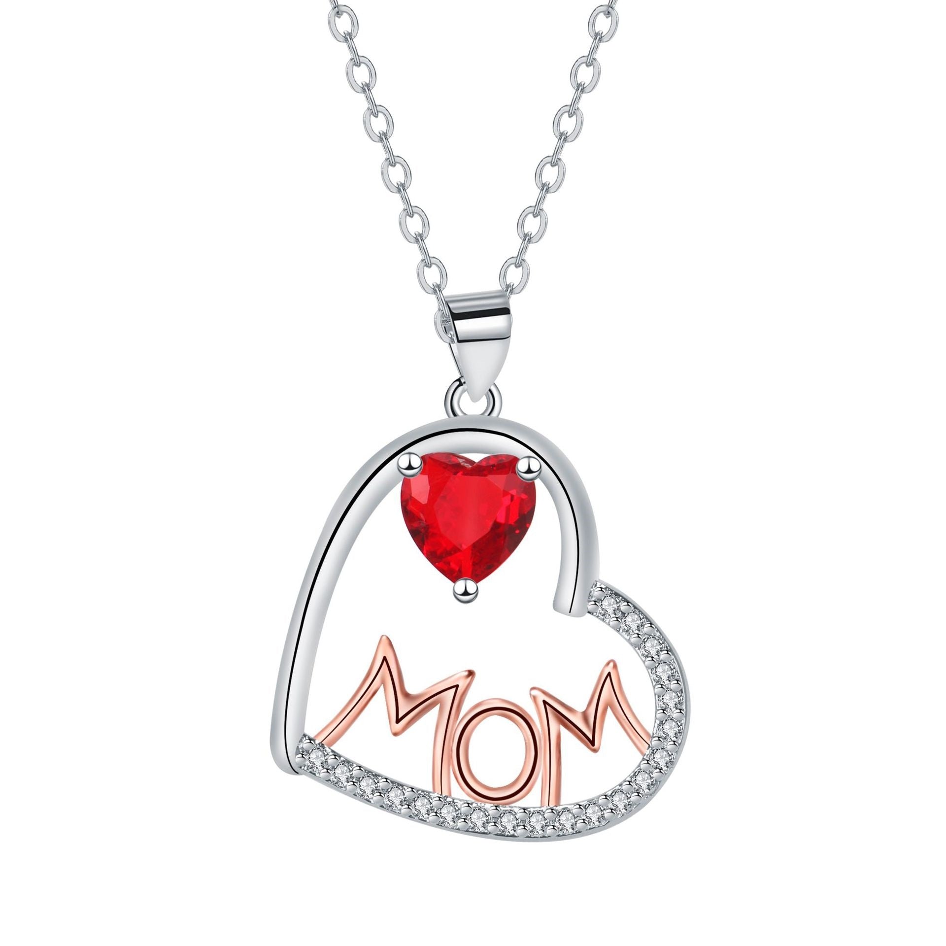 Levi Rhei Heart MOM Pendant Necklace
