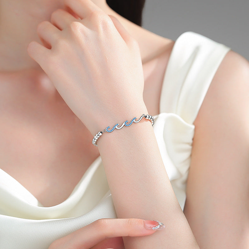 Levi Rhei Wave Zircon Bracelet