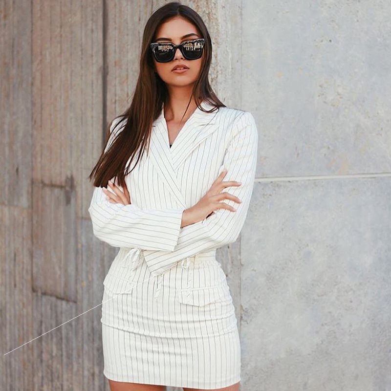 Levi Rhei Striped Power Suit Set
