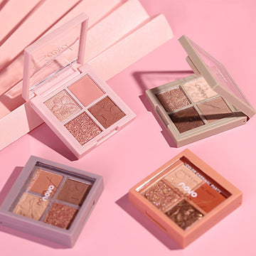 Levi Rhei 4-Color Glow Eyeshadow Palette (Matte & Glitter Mix)