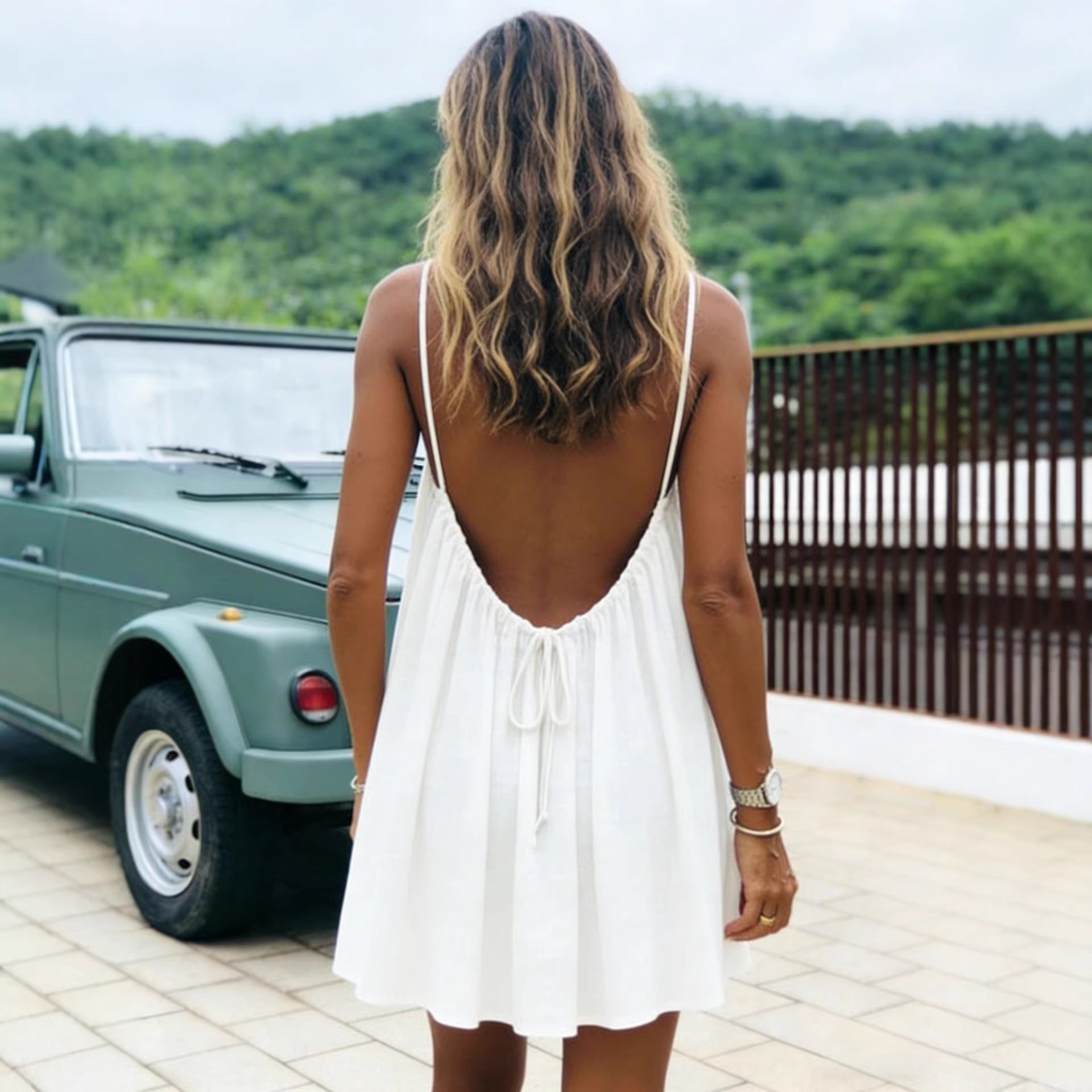 Levi Rhei Breezy Open-Back Summer Dress