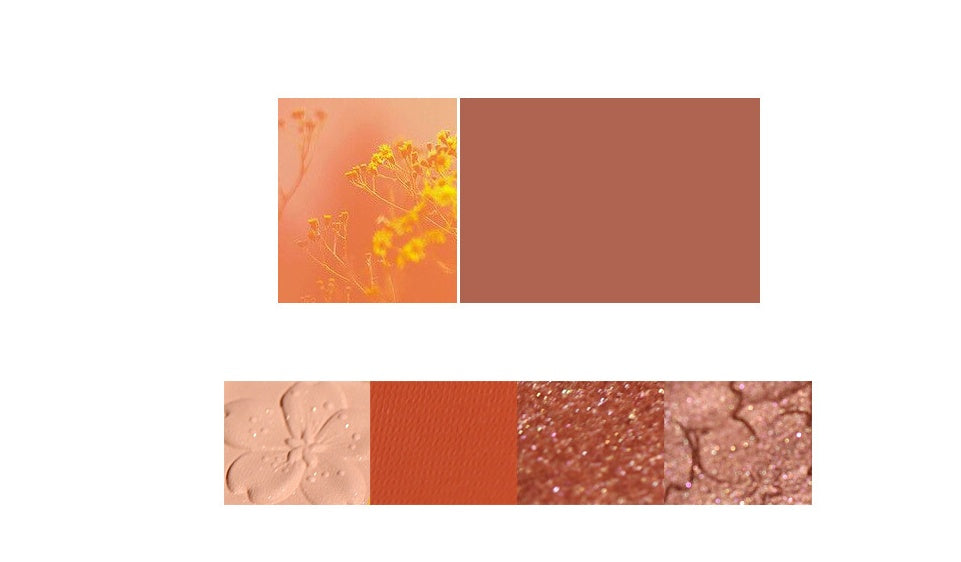 Levi Rhei 4-Color Glow Eyeshadow Palette (Matte & Glitter Mix)