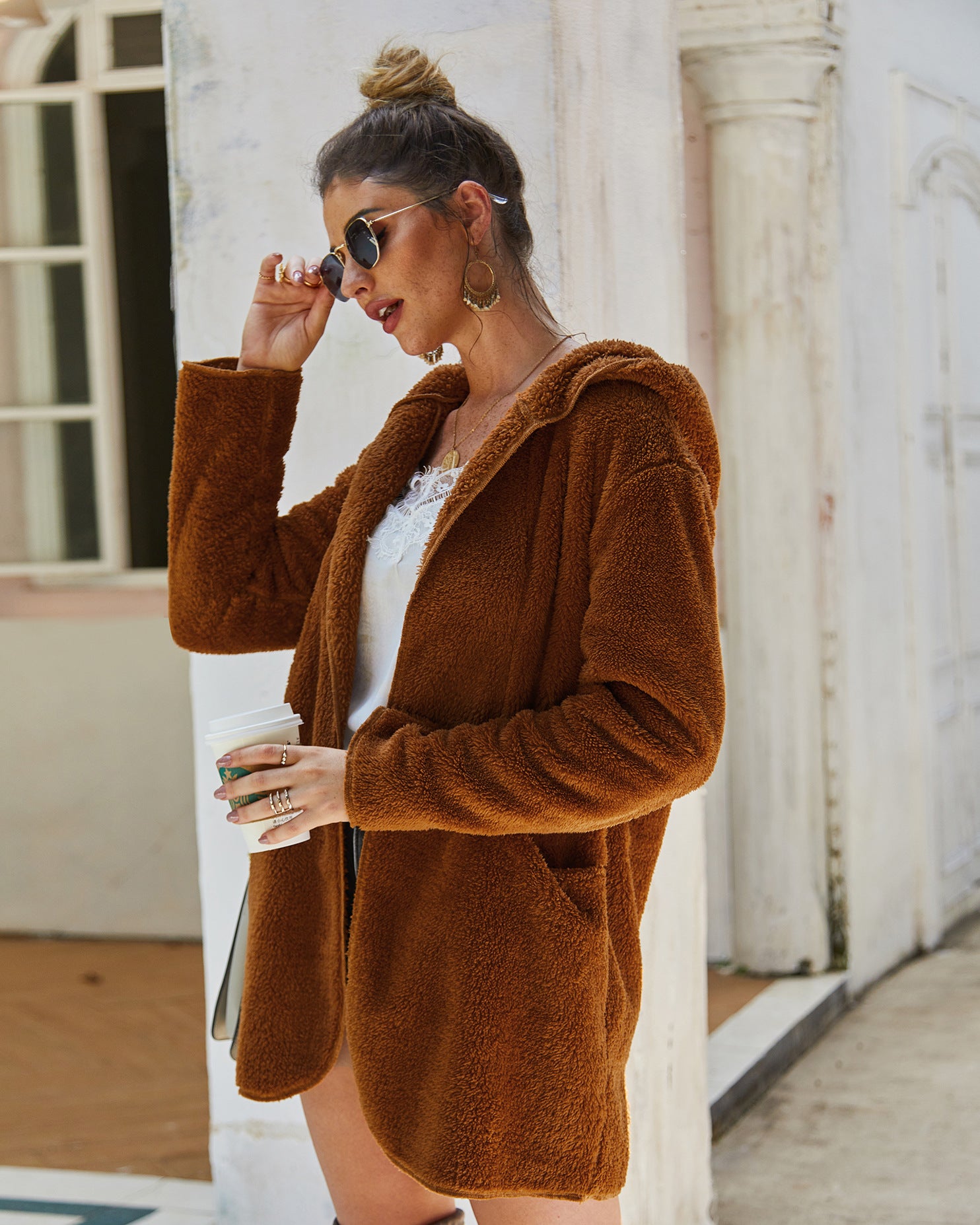 Levi Rhei Luxury Plush Hooded Coat