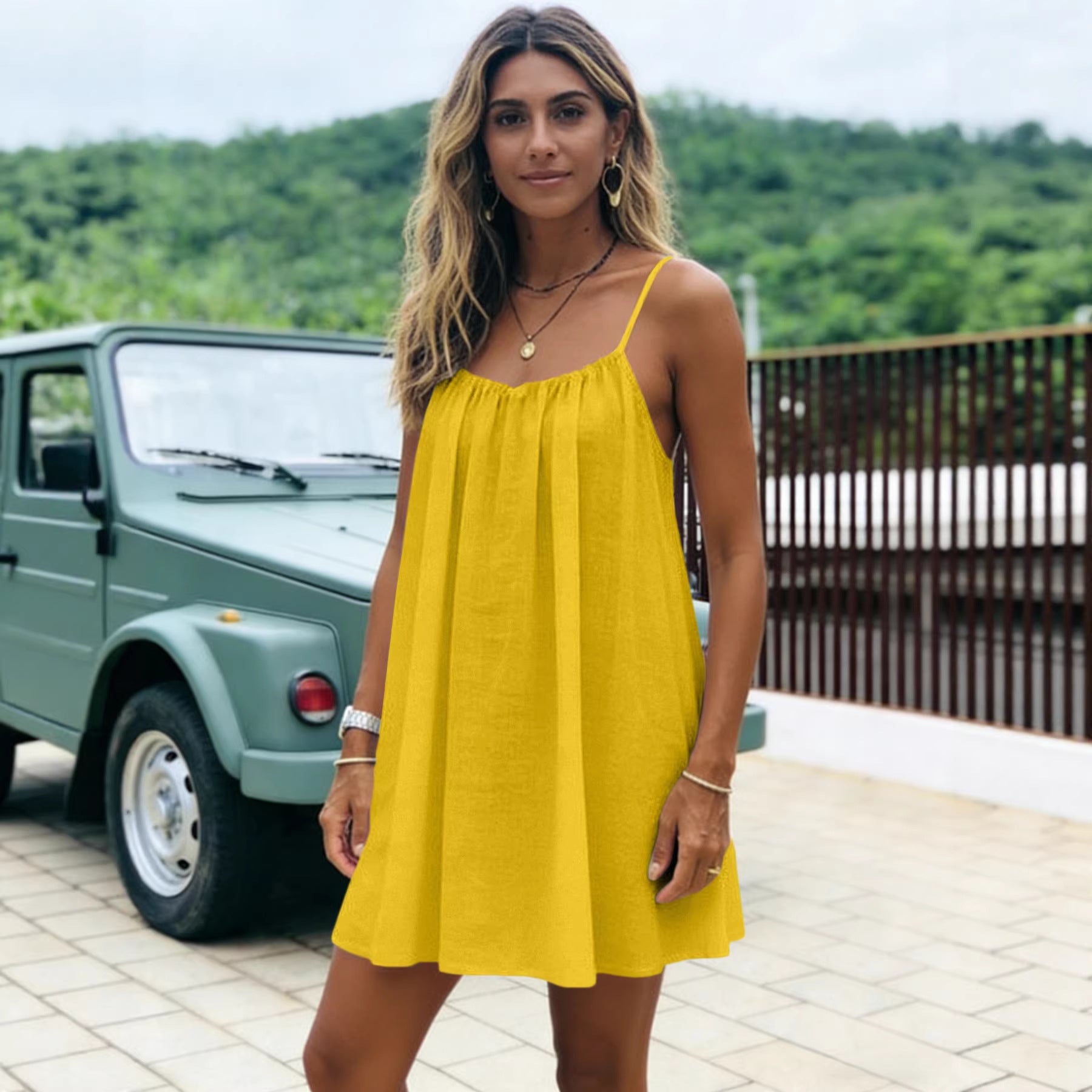 Levi Rhei Breezy Open-Back Summer Dress