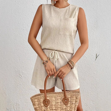 Levi Rhei Minimal Knit Tank & Shorts Set
