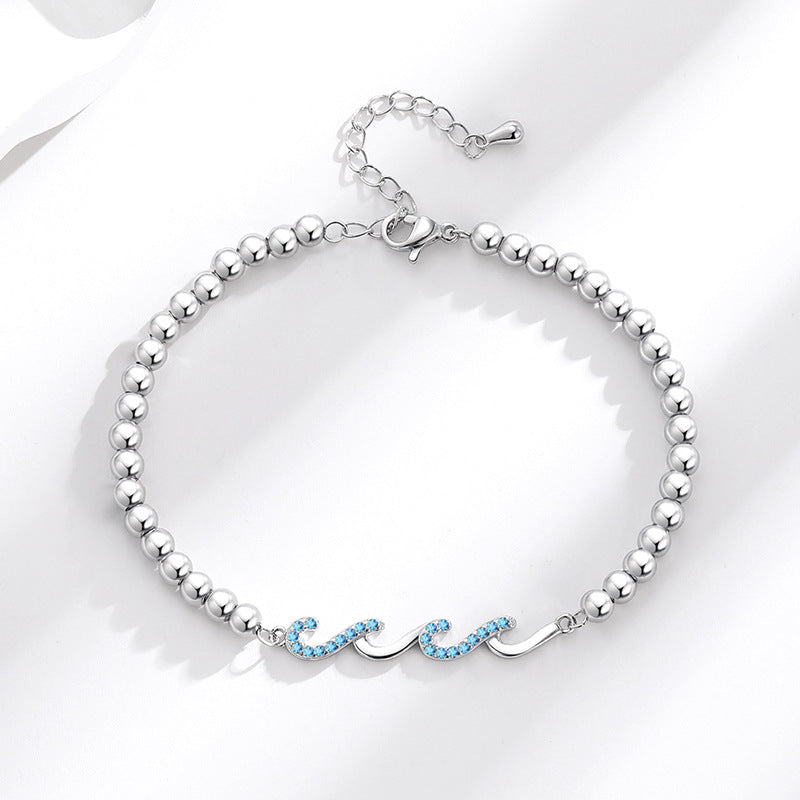 Levi Rhei Wave Zircon Bracelet