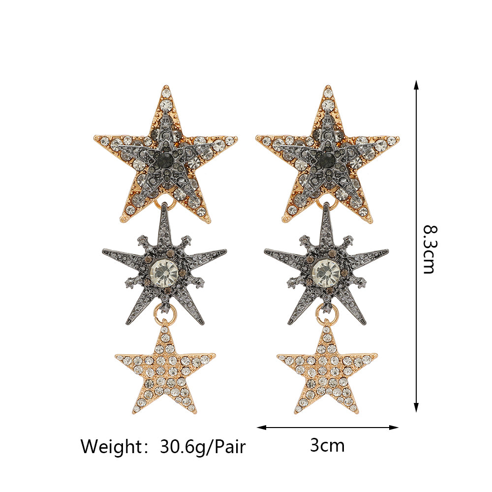 Levi Rhei Star Drop Statement Earrings