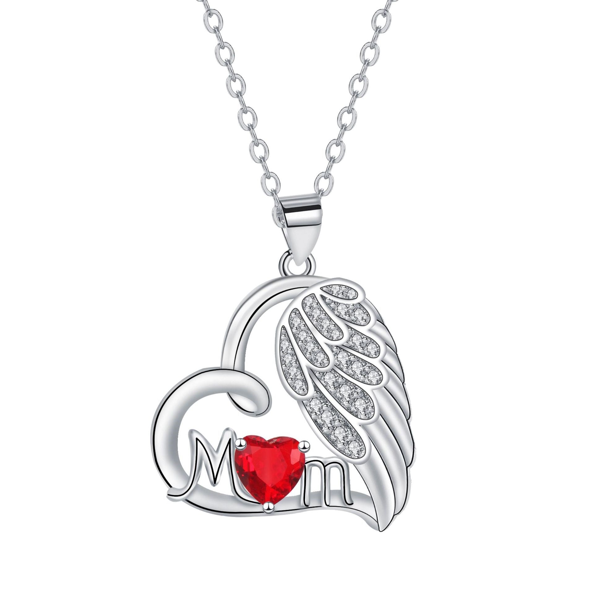 Levi Rhei Angel Wings MOM Necklace