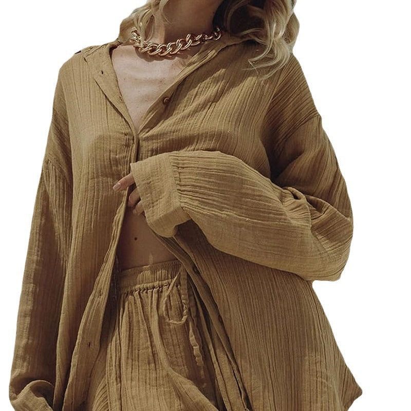 Levi Rhei Sheer Breeze Shirt & Shorts Set