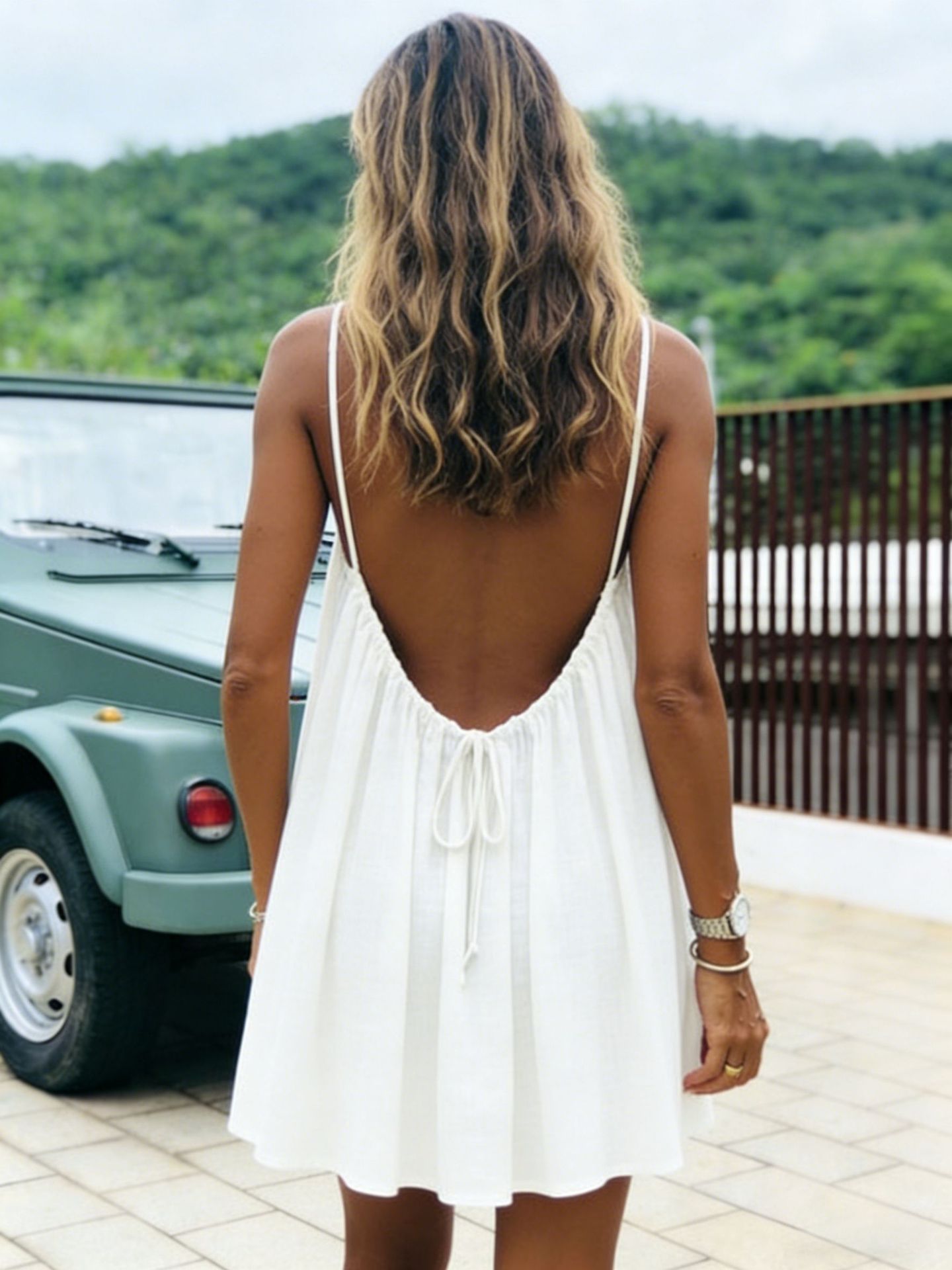 Levi Rhei Breezy Open-Back Summer Dress
