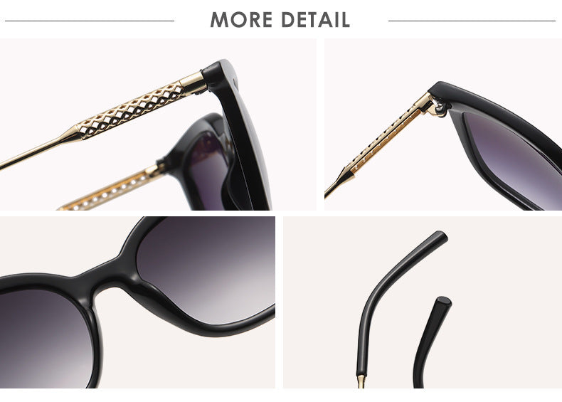 Levi Rhei Vintage Metal Temple Square Sunglasses