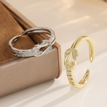 Levi Rhei Knot Diamond Open Ring