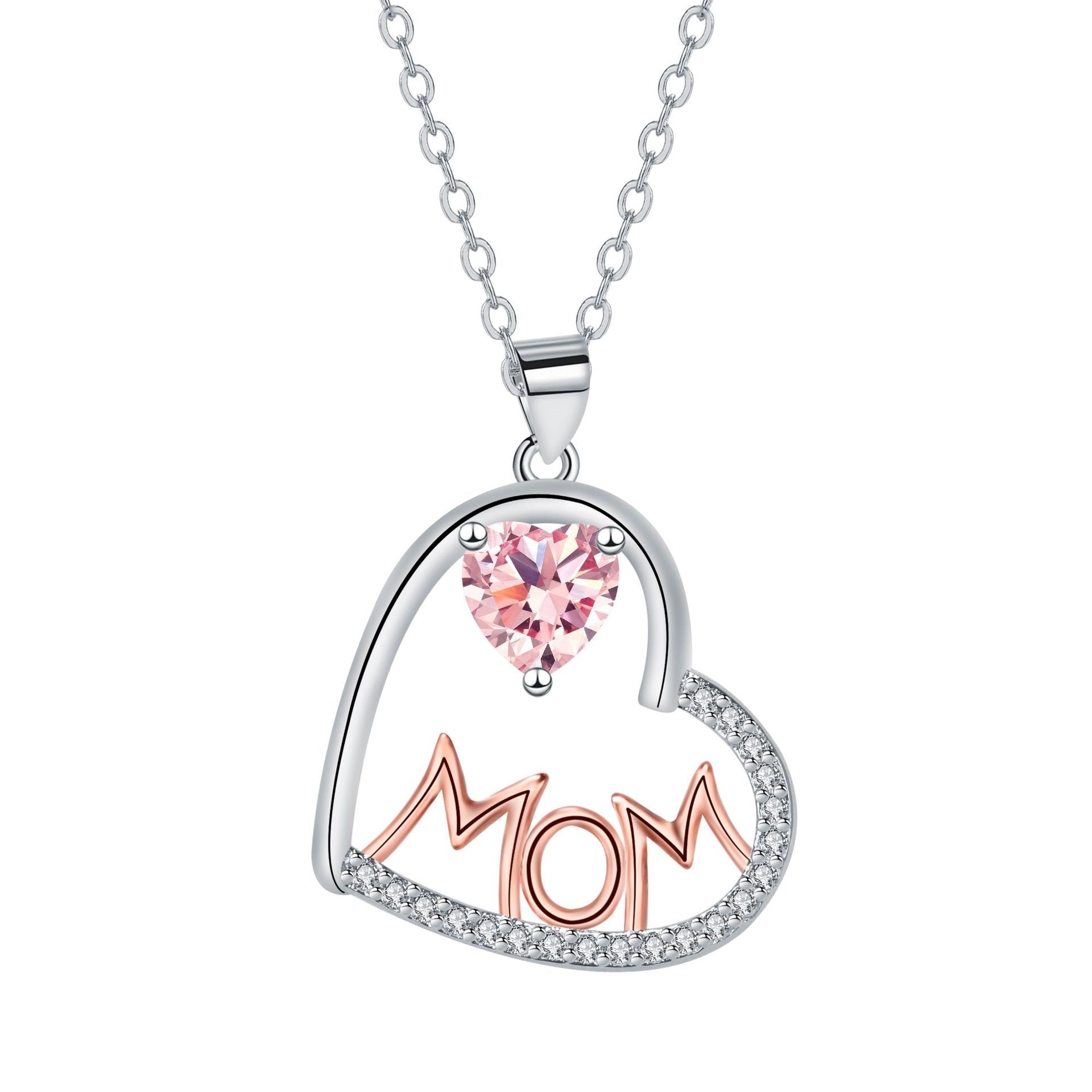 Levi Rhei Heart MOM Pendant Necklace