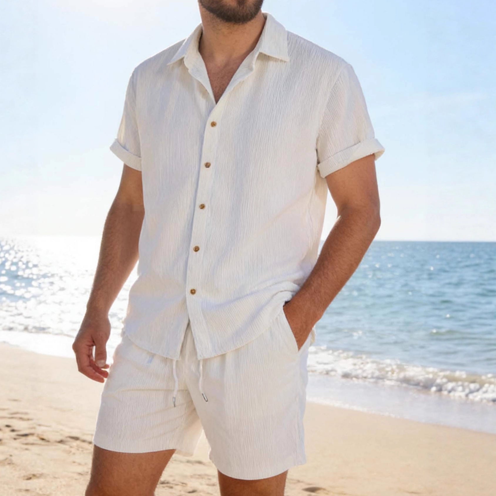 Levi Rhei Casual Resort Shirt & Shorts Set