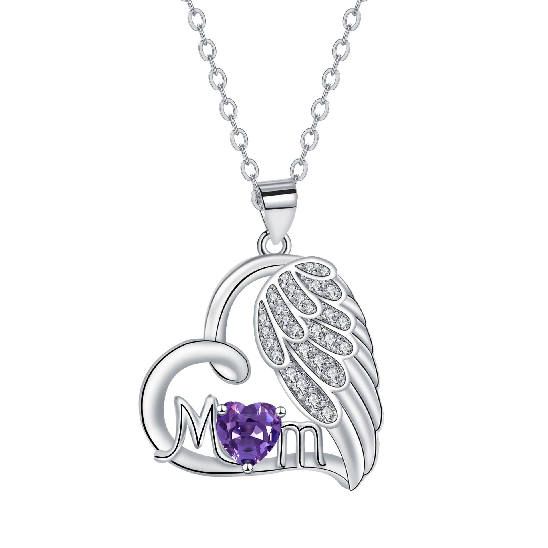 Levi Rhei Angel Wings MOM Necklace