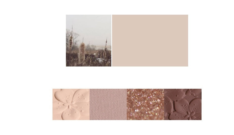 Levi Rhei 4-Color Glow Eyeshadow Palette (Matte & Glitter Mix)