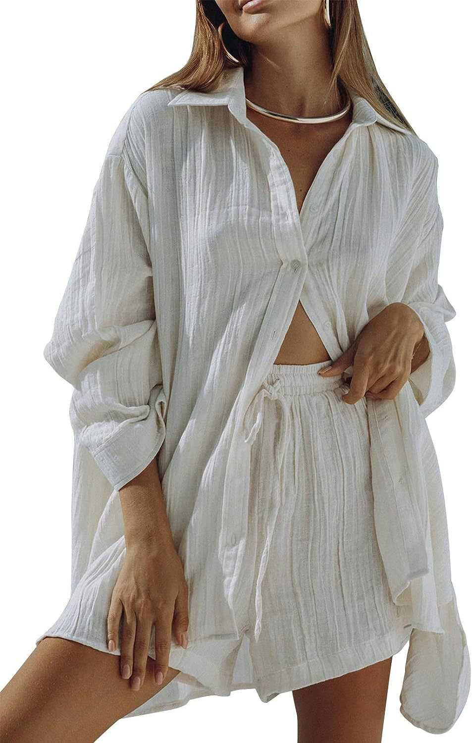 Levi Rhei Sheer Breeze Shirt & Shorts Set
