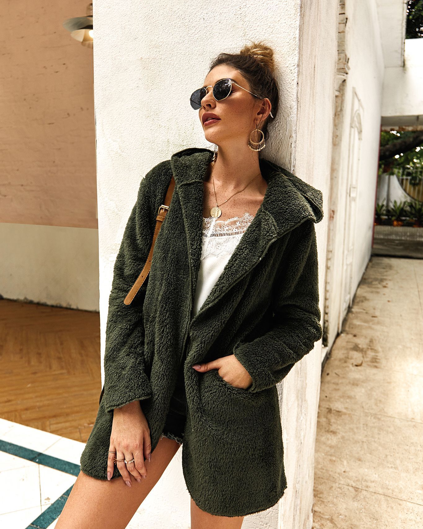 Levi Rhei Luxury Plush Hooded Coat