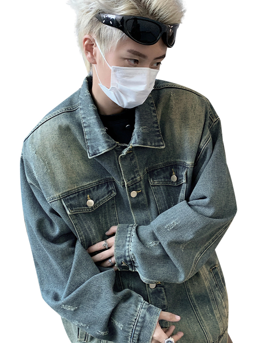 Levi Rhei VintageFade Denim Jacket (Oversized Streetwear Style)