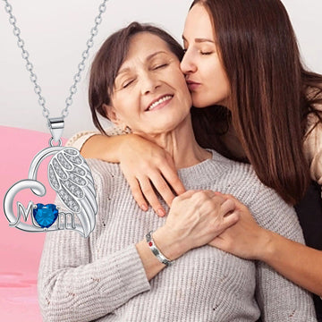 Levi Rhei Angel Wings MOM Necklace