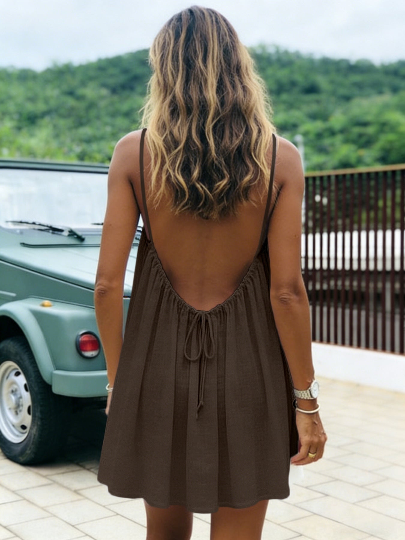 Levi Rhei Breezy Open-Back Summer Dress
