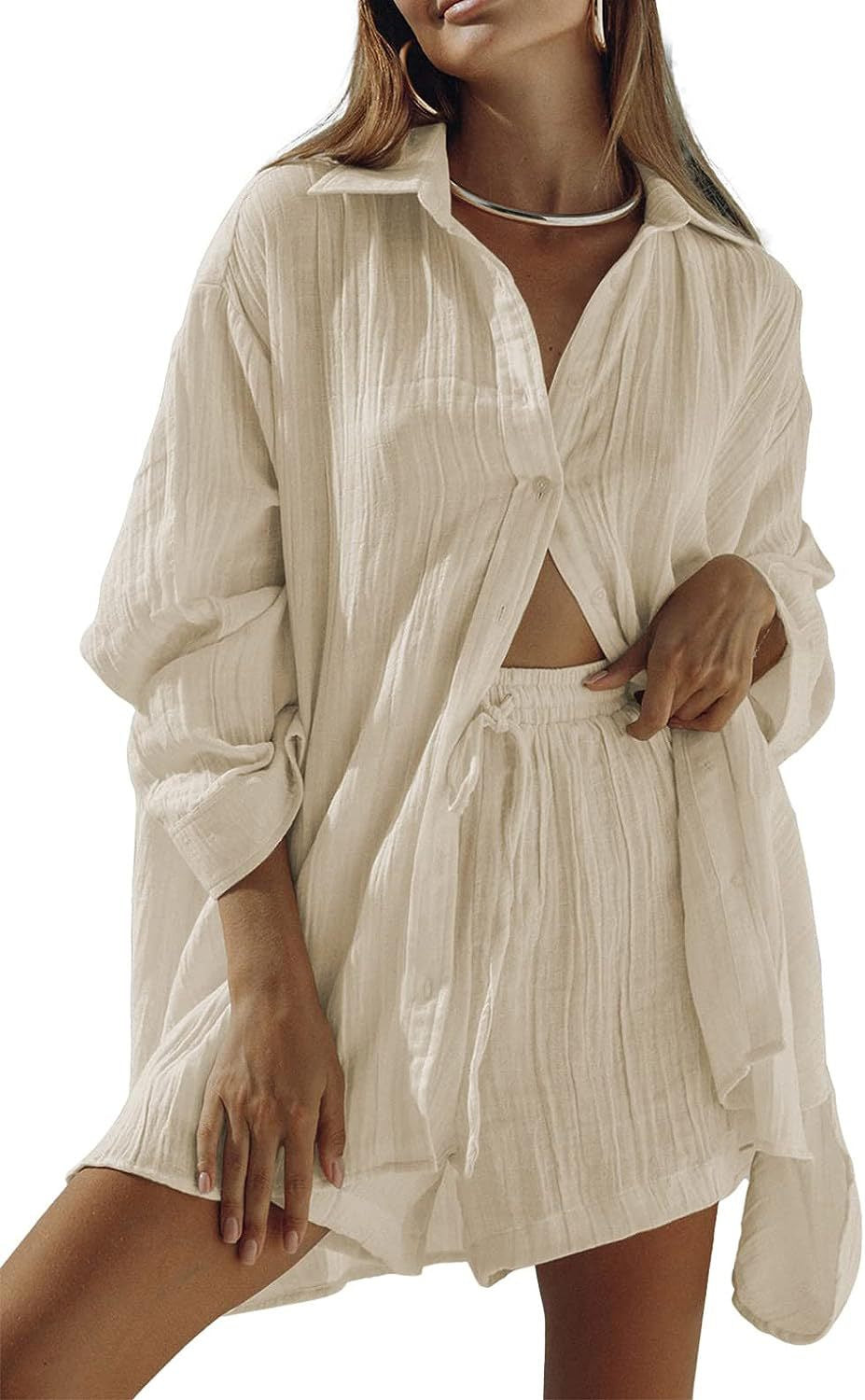 Levi Rhei Sheer Breeze Shirt & Shorts Set