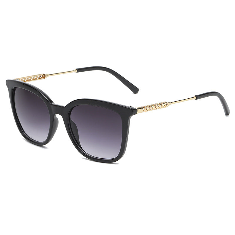 Levi Rhei Vintage Metal Temple Square Sunglasses