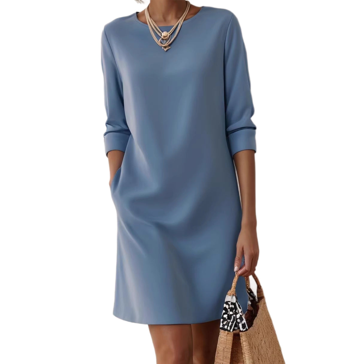 Levi Rhei Minimalist Long Sleeve Relaxed Dress