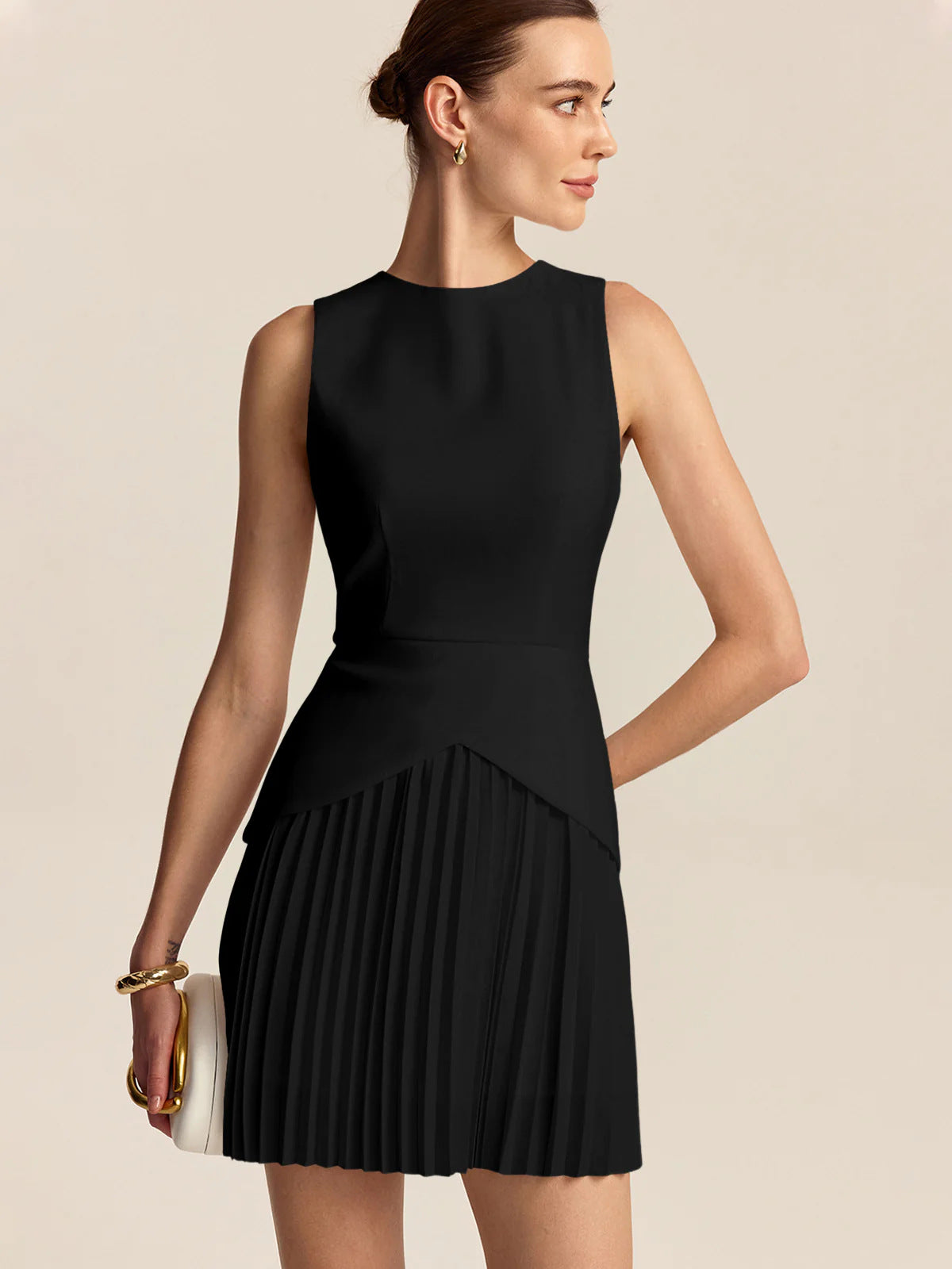 Levi Rhei Sculpt Pleated Mini Dress