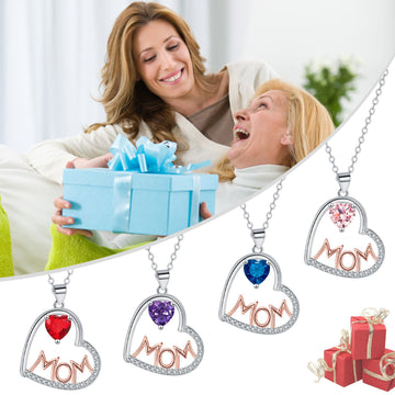 Levi Rhei Heart MOM Pendant Necklace