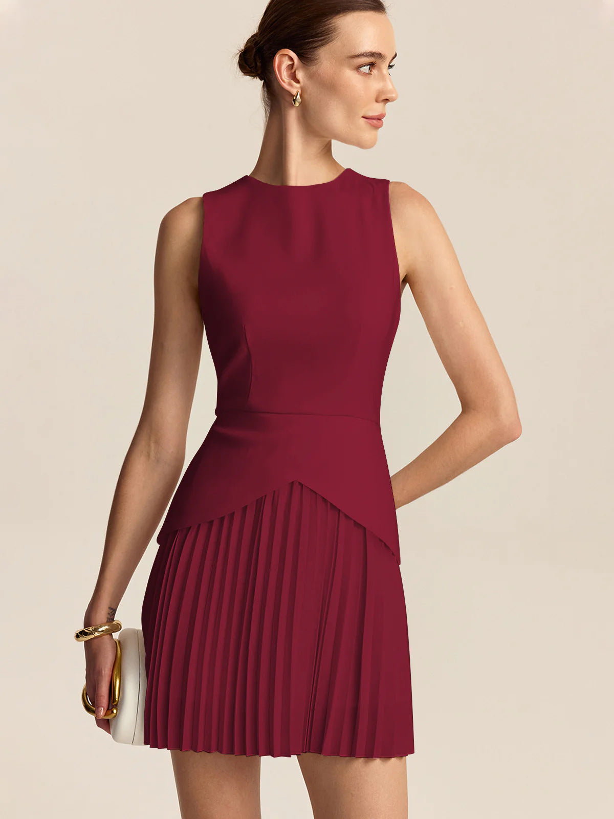 Levi Rhei Sculpt Pleated Mini Dress