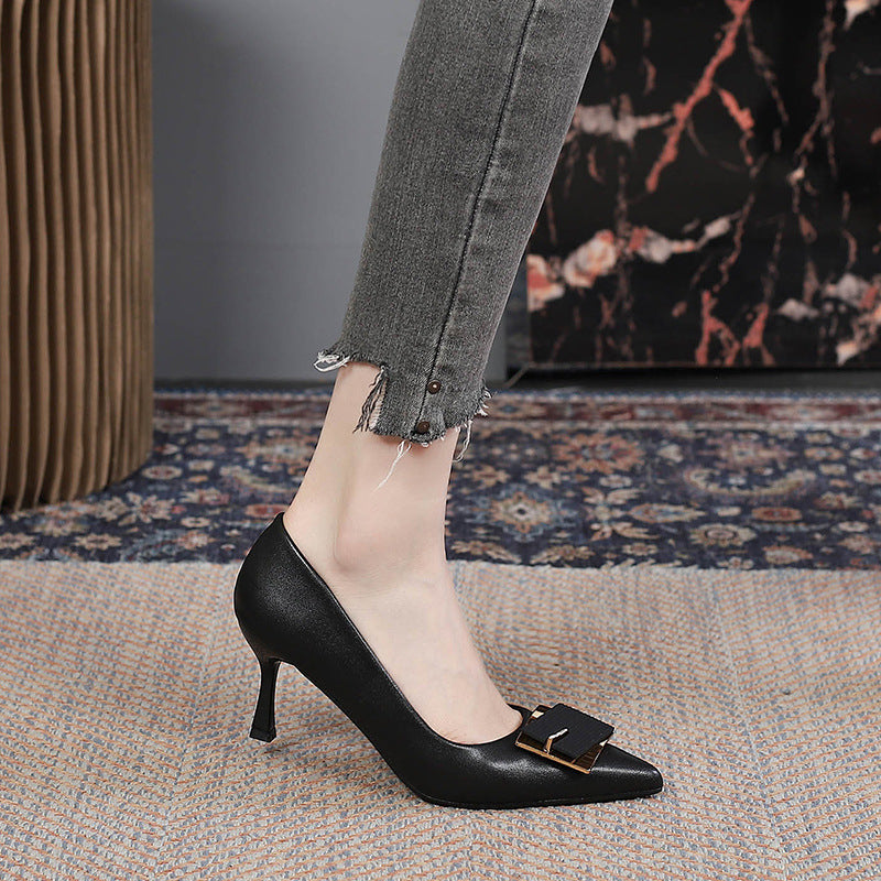 Levi Rhei Classic Buckle Pointed Heels