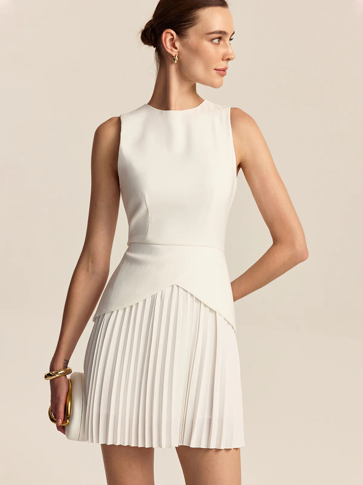 Levi Rhei Sculpt Pleated Mini Dress