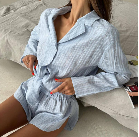 Levi Rhei Soft Stripe Lounge Shirt & Shorts Set